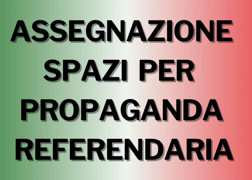 Immagine: Referendum abrogativi 8-9 giugno 2025, assegnazione spazi elettorali per propaganda referendaria